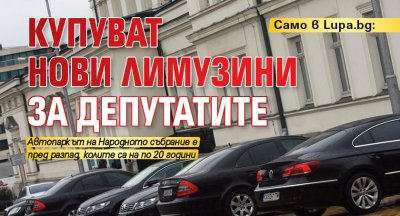 Само в Lupa.bg: Купуват нови лимузини за депутатите