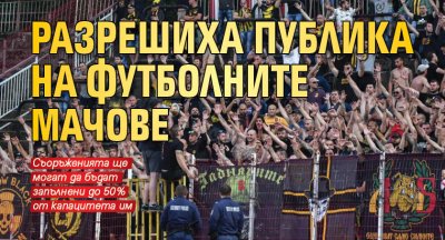 Разрешиха публика на футболните мачове