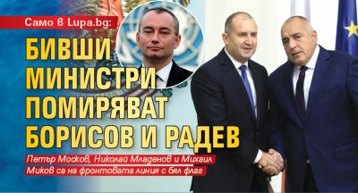 Само в Lupa.bg: Бивши министри помиряват Борисов и Радев