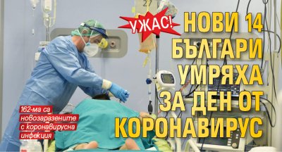 Ужас! Нови 14 българи умряха за ден от коронавирус