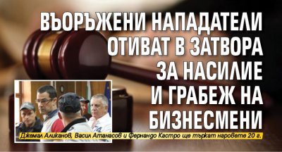 Въоръжени нападатели отиват в затвора за насилие и грабеж на бизнесмени