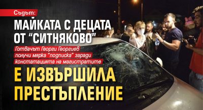 Съдът: Майката с децата от "Ситняково" е извършила престъпление