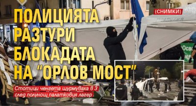 Полицията разтури блокадата на "Орлов мост" (снимки)