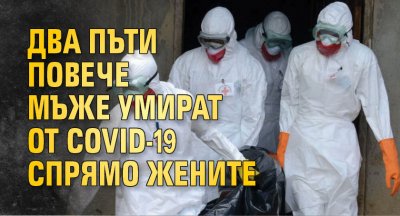 Два пъти повече мъже умират от COVID-19 спрямо жените