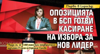 Първо в Lupa.bg: Опозицията в БСП готви касиране на избора за нов лидер 