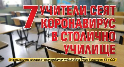 7 учители сеят коронавирус в столично училище 