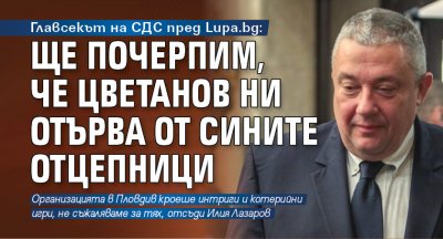 Главсекът на СДС пред Lupa.bg: Ще почерпим, че Цветанов ни отърва от сините отцепници