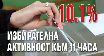 10.1% избирателна активност към 11 часа