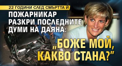 Сензация: Последните думи на Даяна: Боже мой, какво стана?“