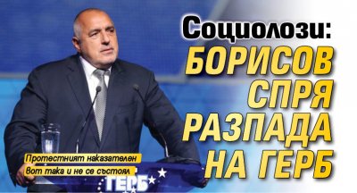 Социолози: Борисов спря разпада на ГЕРБ