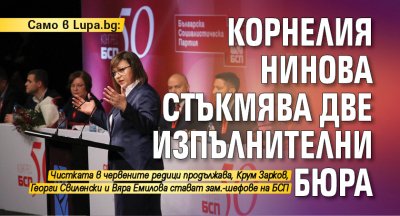 Само в Lupa.bg: Корнелия Нинова стъкмява две Изпълнителни бюра