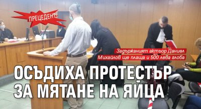 Прецедент! Осъдиха протестър за мятане на яйца