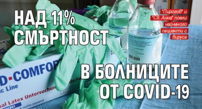 Над 11% смъртност в болниците oт COVID-19 