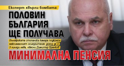 Експерт хвърли бомбата: Половин България ще получава минимална пенсия