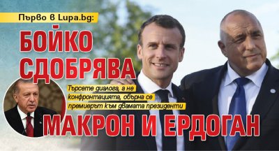 Първо в Lupa.bg: Бойко сдобрява Макрон и Ердоган