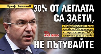 Проф. Ангелов: 30% от леглата са заети, не пътувайте (НА ЖИВО)