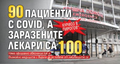 Куриоз в „Пирогов”: 90 пациенти с Covid, а заразените лекари са 100