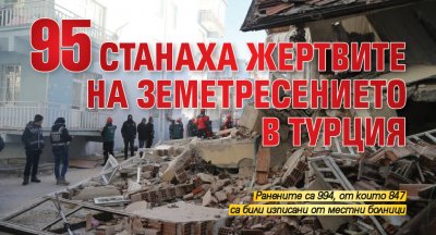 95 станаха жертвите на земетресението в Турция