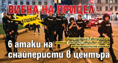 КОШМАР! Виена на прицел - 6 атаки на снайперисти в центъра