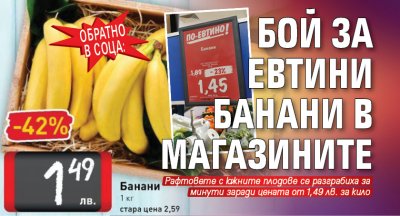 Обратно в соца: Бой за евтини банани в магазините