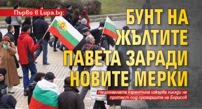 Първо в Lupa.bg: Бунт на жълтите павета заради новите мерки