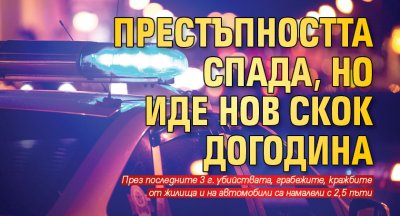 Престъпността спада, но иде нов скок догодина