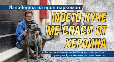 Изповедта на един наркоман: Моето куче ме спаси от хероина