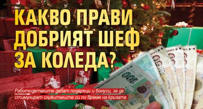 Какво прави добрият шеф за Коледа?