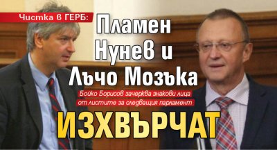 Чистка в ГЕРБ: Пламен Нунев и Лъчо Мозъка изхвърчат