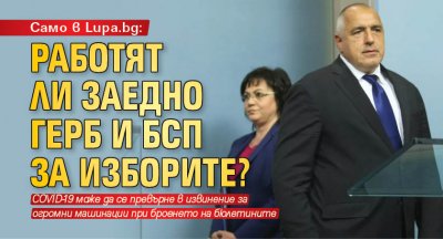 Само в Lupa.bg: Работят ли заедно ГЕРБ и БСП за изборите?