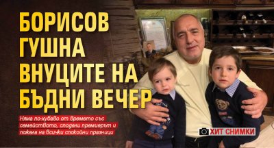 Борисов гушна внуците на Бъдни вечер (ХИТ СНИМКИ)