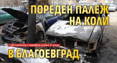 Пореден палеж на коли в Благоевград