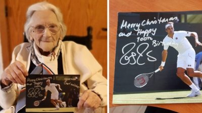Добро сърце: Федерер прати картичка на 100-годишна баба