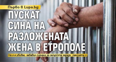 Първо в Lupa.bg;: Пускат сина на разложената жена в Етрополе