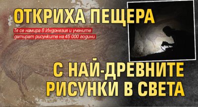 Откриха пещера с най-древните рисунки в света
