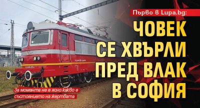 Първо в Lupa.bg: Човек се хвърли пред влак в София