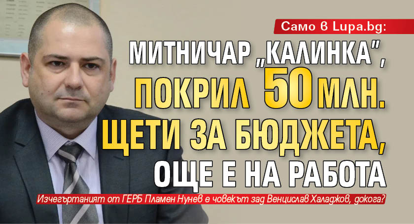 Само в Lupa.bg: Митничар „калинка”, покрил 50 млн. щети за бюджета, още е на работа