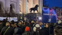 Овикват Сарафов на протест пред Съдебната палата (НА ЖИВО)
